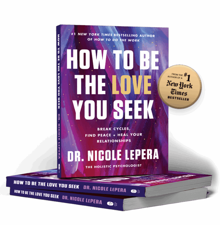 A stack of copies of How To Be The Love You Seek